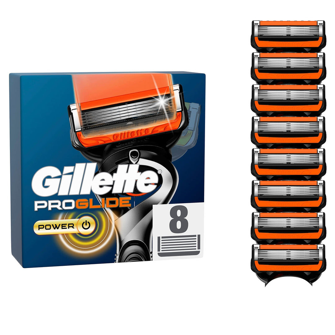 Gillette ProGlide Power Rasierklingen, 8 Ersatzklingen für Nassrasierer Herren mit 5-fach Klinge