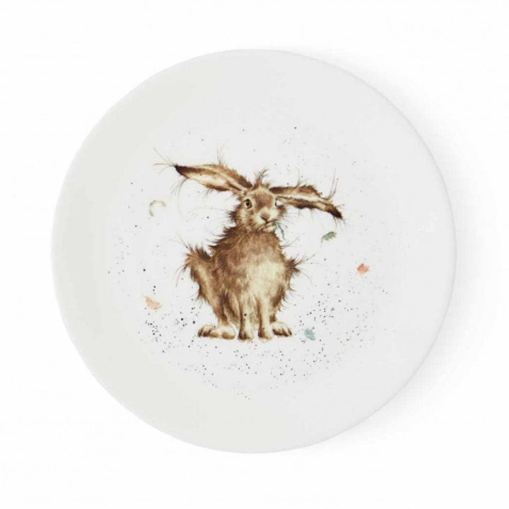 440s Wrendale Designs Porzellan-Kuchenteller Hase Morgenmuffel ca. 20,5cm D Dessert-Platte Frühstück