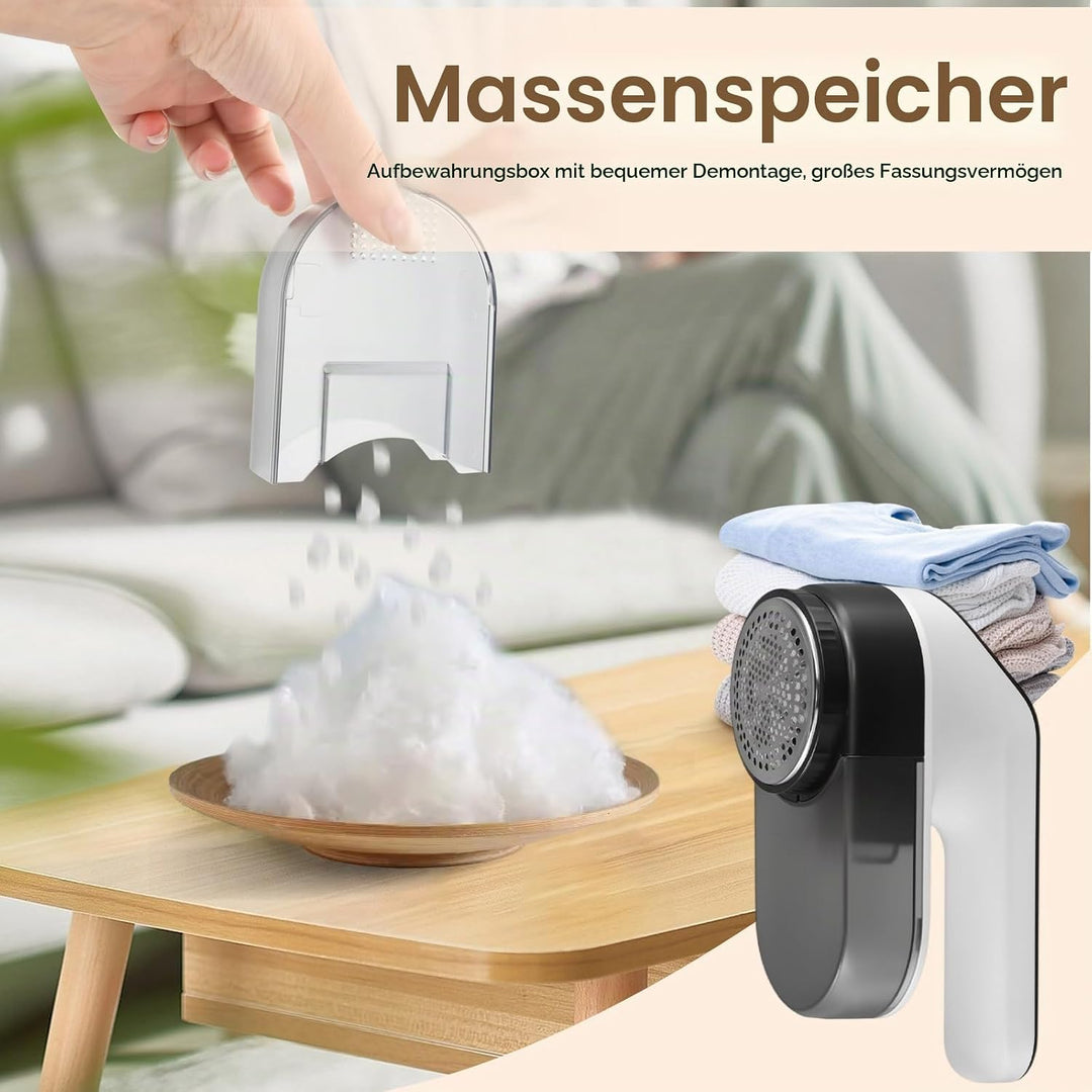 Fusselrasierer Elektrisch, LED-Anzeige 3 Einstellbaren Leistungsstufen USB Wiederaufladbar Fusselent
