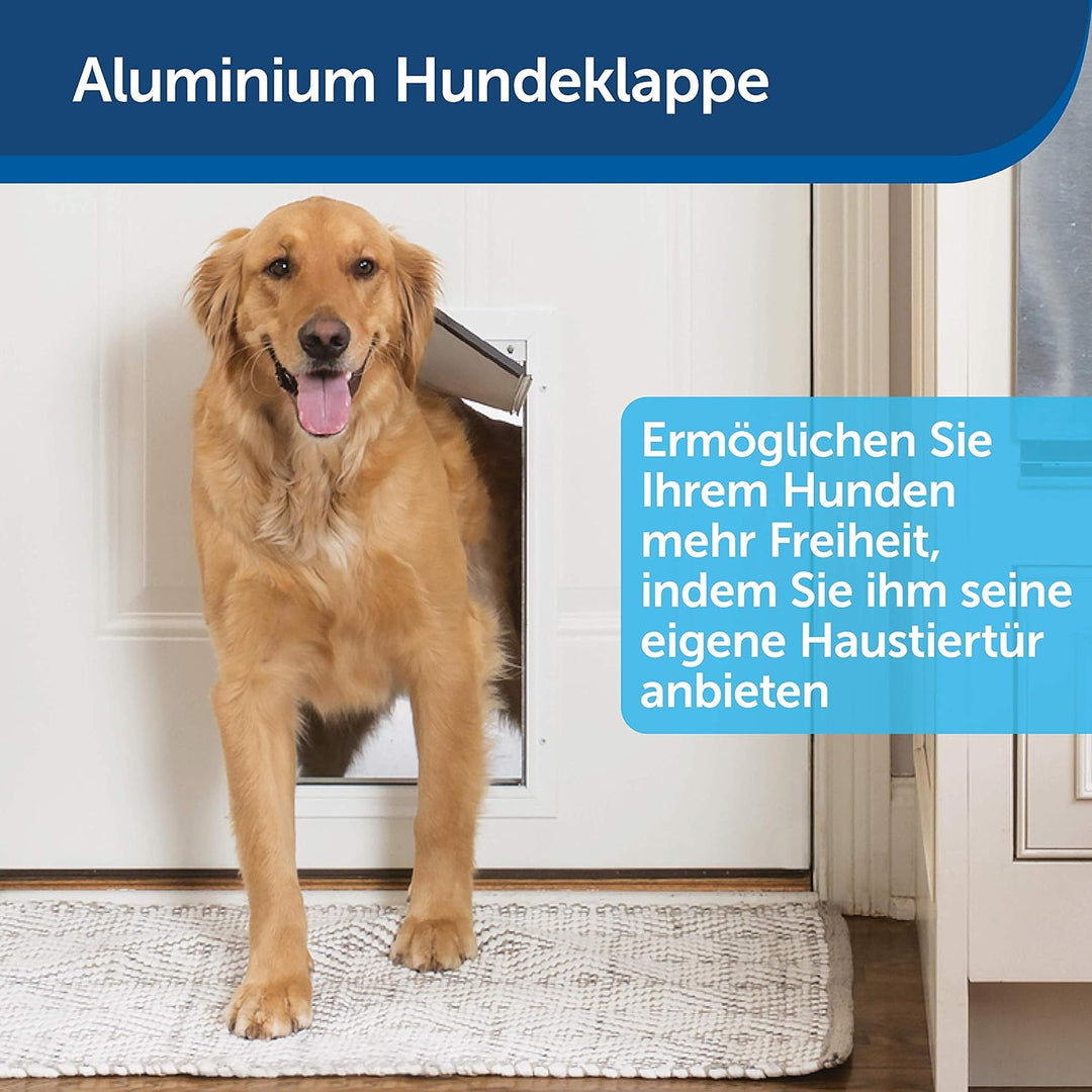 PetSafe Staywell Aluminium-Haustiertür, Mit Magnetverschluss und 2 Verschlussoptionen, Für Haustiere