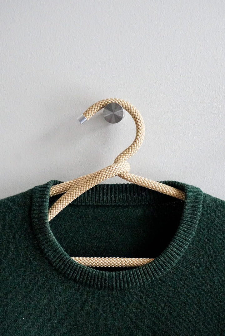 Peppermint Products Rope Hanger | 3er Textil-KLEIDERBÜGEL-Set aus Seil | Rutschfester Designer-Bügel