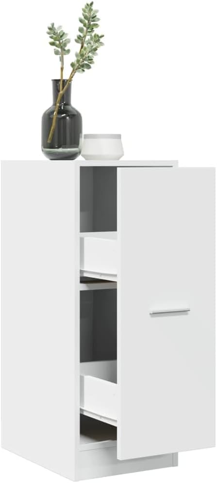 vidaXL Apothekerschrank, Ausziehschrank mit Stauraum, Allzweckschrank für Wohnzimmer Büro, Nischensc