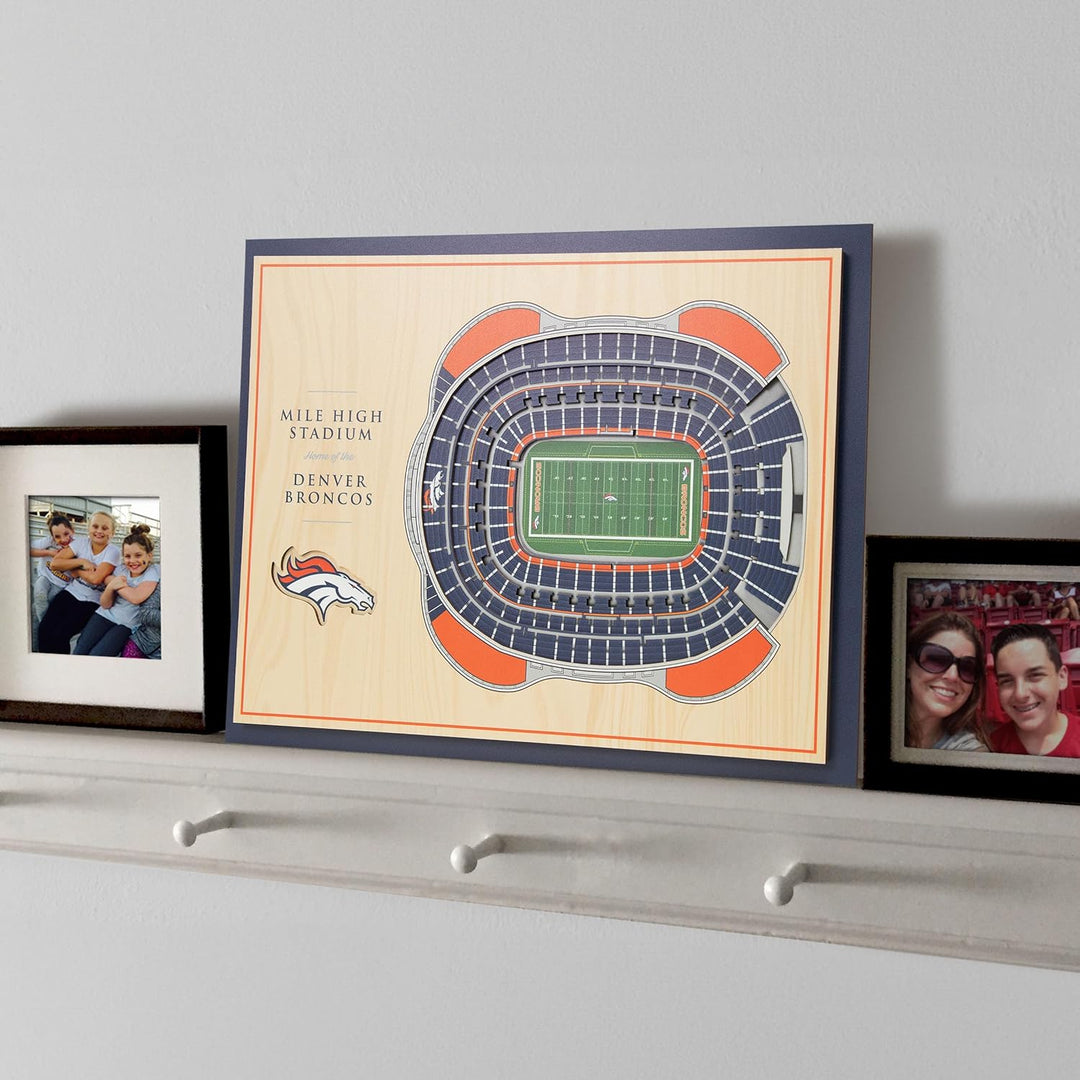 YouTheFan NFL 5-lagiges StadiumView Wandbild Denver Broncos, Denver Broncos