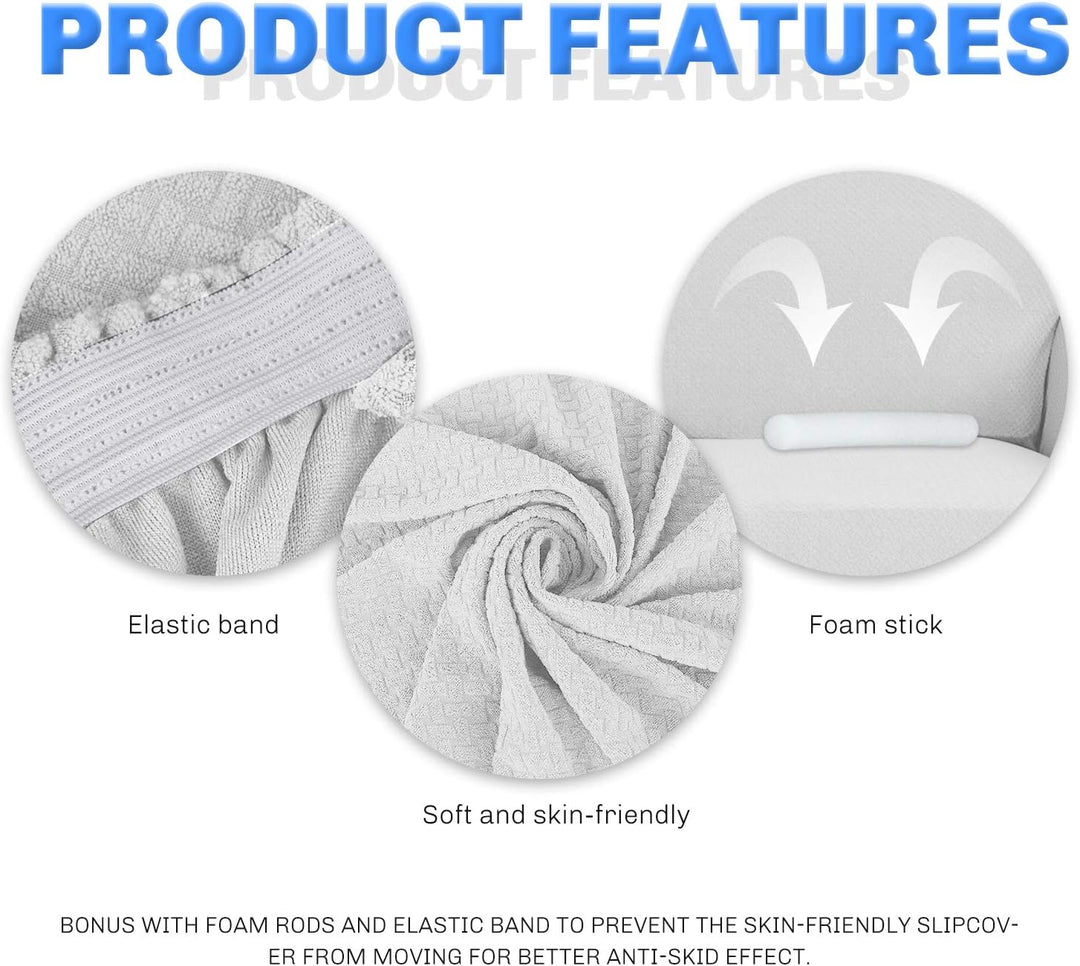 MAXIJIN Creative Jacquard Couchbezüge für 2-Sitzer, Super Stretch rutschfeste Liebessitz Sofabezug f