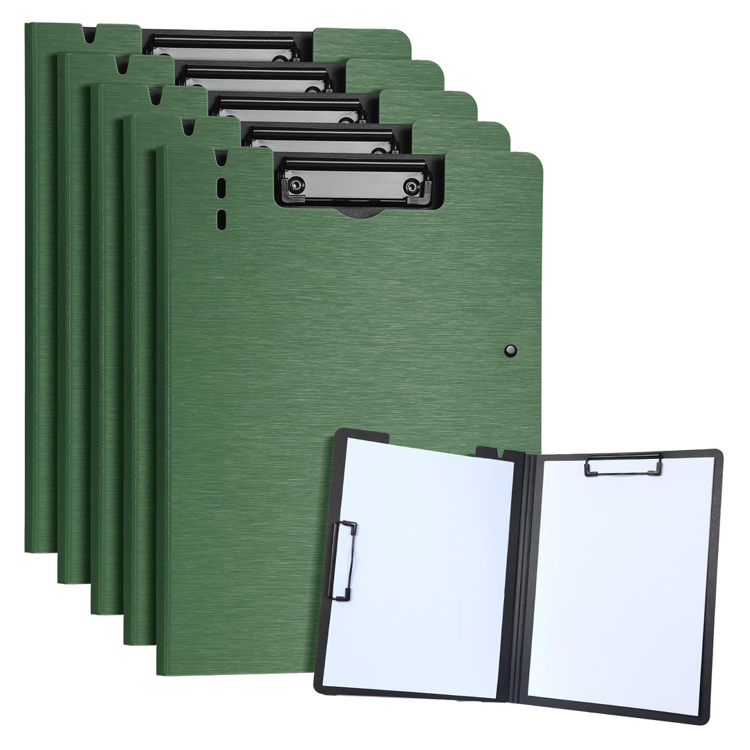 A4 Klemmbrett,5 Stück Faltbare Klemmbretter mit Zwei Clips,Dokumenten Organizer, Klemmbretter für Ge