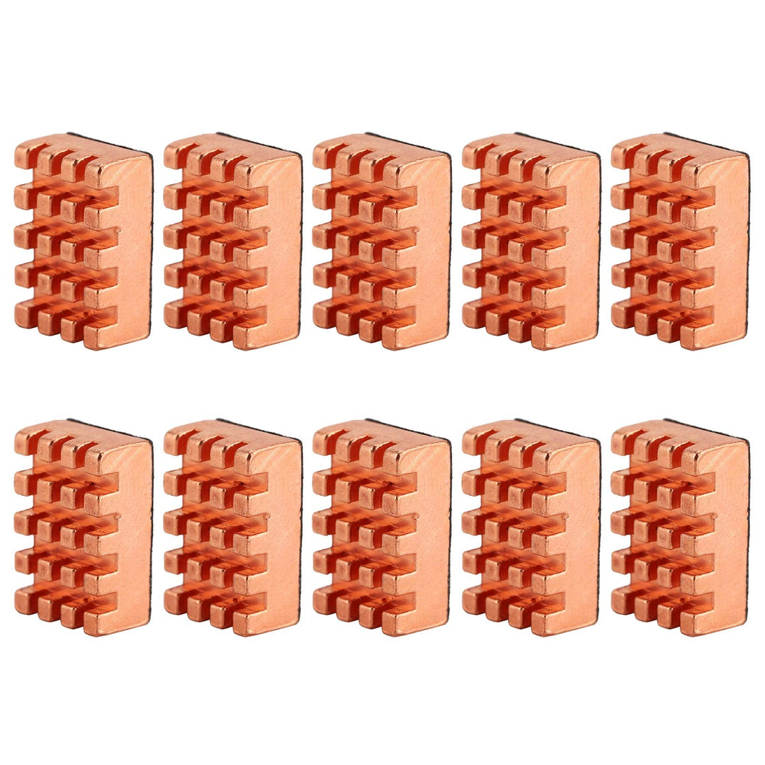 Fdit 10X Kupfer VGA RAM Kühlkörper, 15x10x5mm Kühler Kühlkörper für , VGA RAM, IC Chips, Mosfet SCR