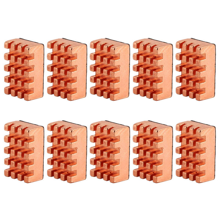 Fdit 10X Kupfer VGA RAM Kühlkörper, 15x10x5mm Kühler Kühlkörper für , VGA RAM, IC Chips, Mosfet SCR
