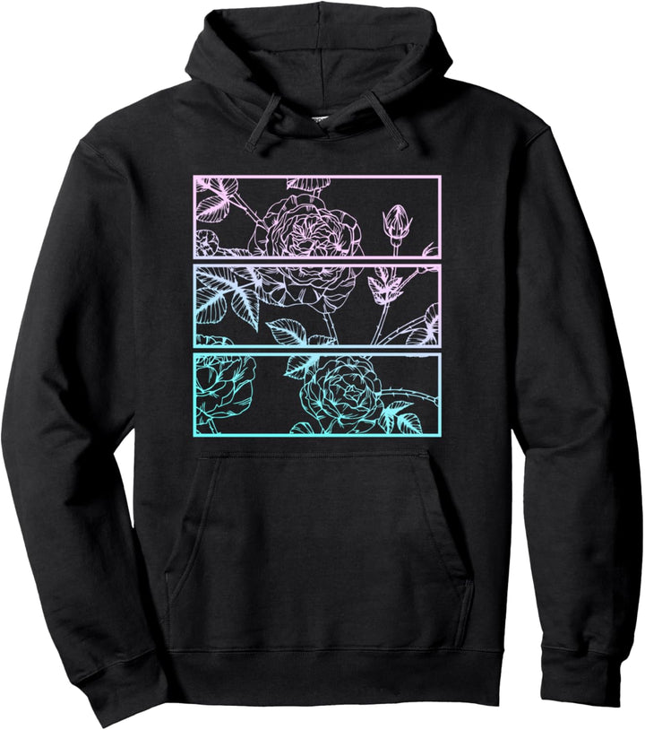 Pastell Gothic Blume Emo Ästhetische Kleidung Rose Soft Goth Pullover Hoodie
