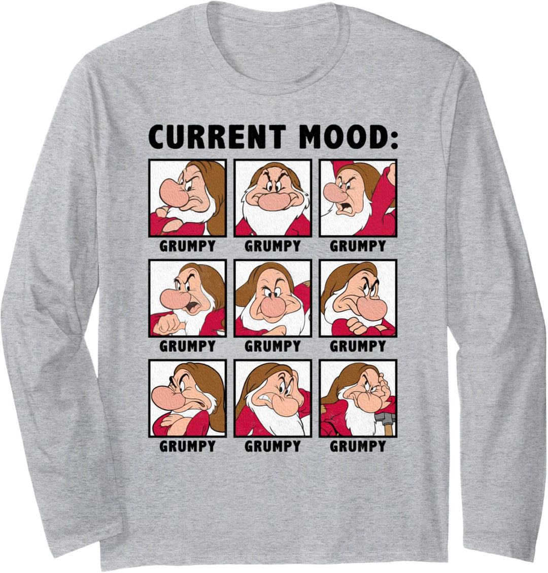 Disney Schneewittchen Grumpy Aktuelle Stimmung Paneel Langarmshirt
