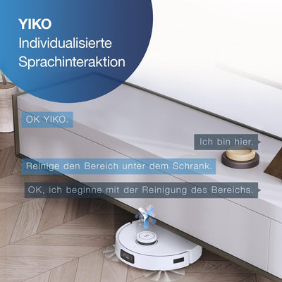 ECOVACS DEEBOT T10, Staubsaugerroboter mit vibrierenden Wischplatten (OZMO 3.0), 3000PA Saugstärke,