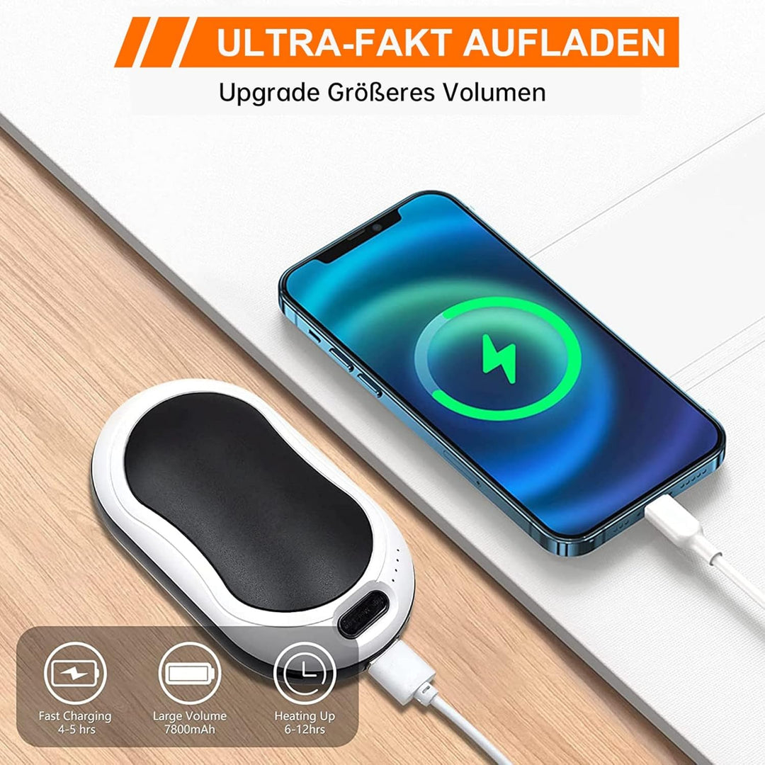 Aitesuo Handwärmer Wiederaufladbar, USB Taschenwärmer mit 6000mAh/10000mAh Tragbarer Powerbank Elekt