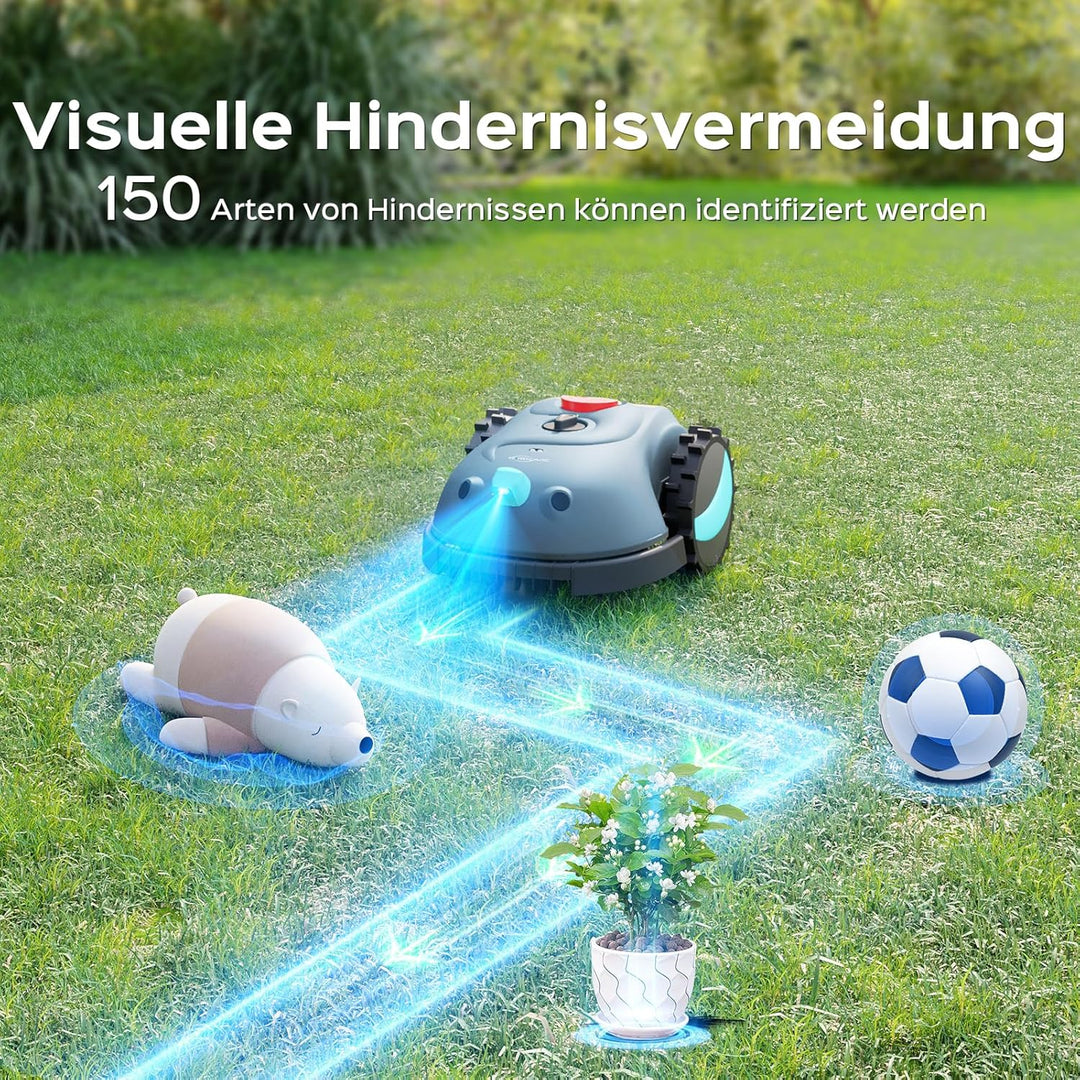 V100 Mähroboter ohne Begrenzungskabel Rasenroboter mit Kamera, Hindernisvermeidung, Vision Navigatio