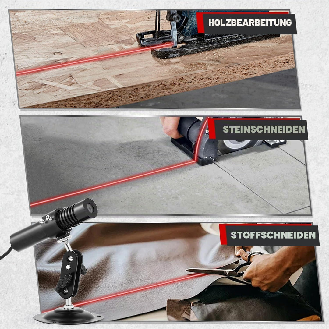 CGOLDENWALL Laser-Positionierlicht 635nm, mit Universalhalterung, Arbeitsbereich 8-10m, zur Position