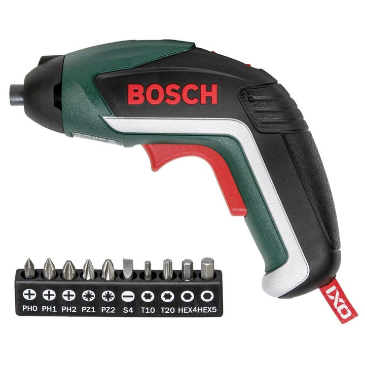 Bosch Akkuschrauber IXO (5. Generation, 10 Bits, USB Ladegerät, Dose, 3,6 Volt, 1,5 Ah)