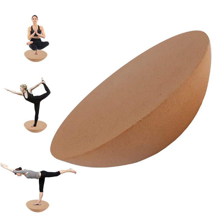 Balance Board Kork Halbkugel, Trainingshalbkugel Kork Halbkugel, Balance Trainer Ø30 cm aus Naturkor
