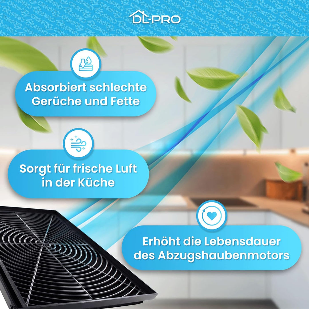DL-pro Kohlefilter 300x198mm für Bosch Siemens Constructa 11025805 LZ45510 DSZ4551 CZ5145X5 5Z5145X1