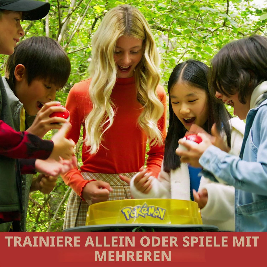 Bandai - Pokémon – Arena Pack + 2 Spinners enthalten – Pokémon-Arena + 2 Pokéball-Werfer + 2 Pikachu