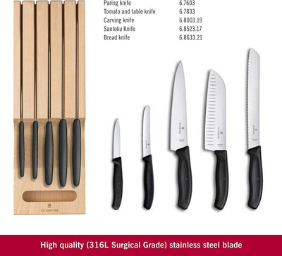 Victorinox, Storage + Cutting Boards, Profi Schubladen-Messerhalter, 5-teilig, , Robuster Kunststoff