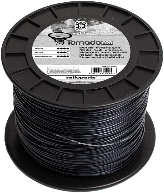 Mähfaden TORNADO Copolymer 3,3mm 109m Trimmerfaden gedreht Nylonfaden