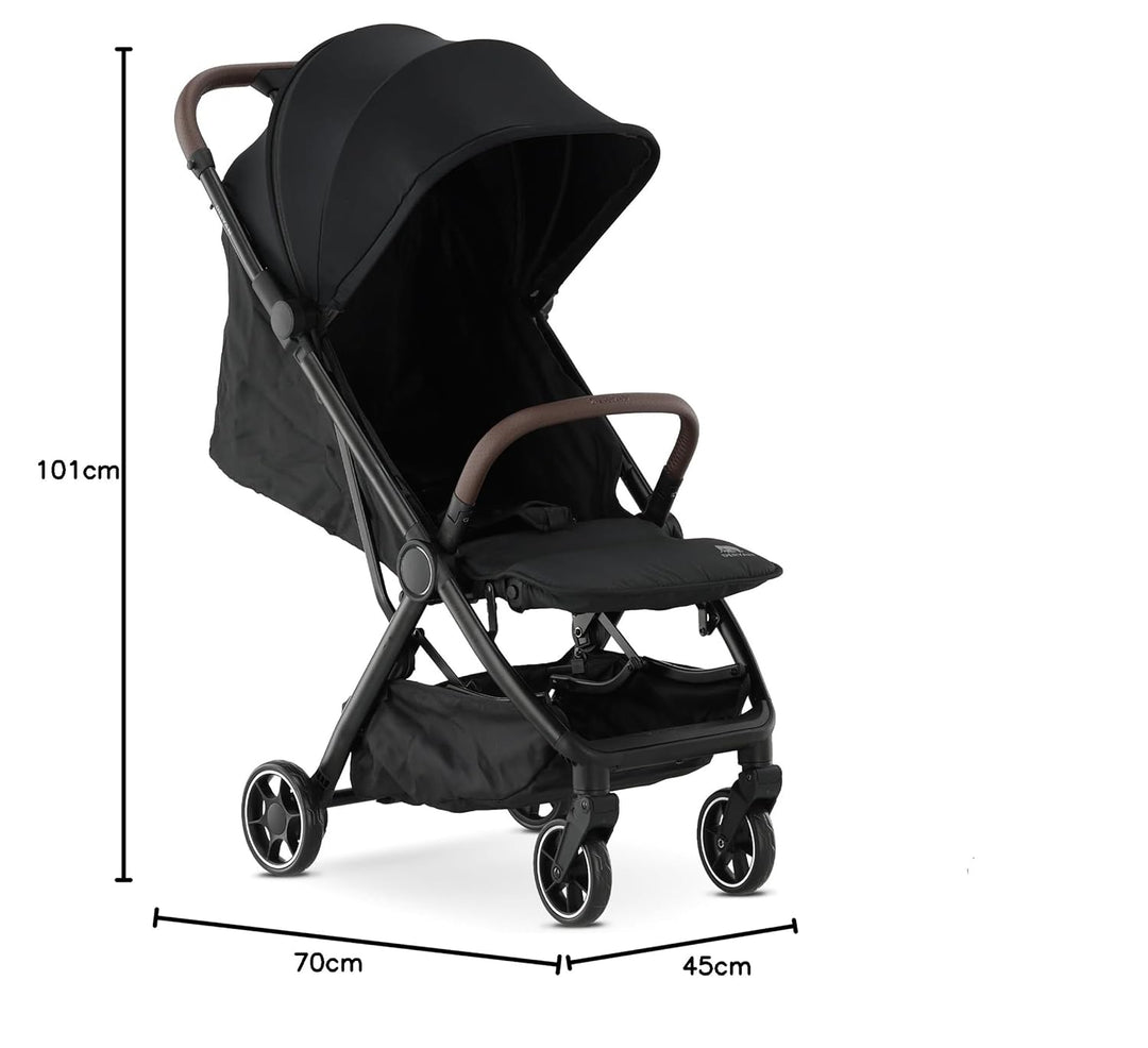 Deryan Air Reisebuggy - Leicht & kompakt - Handgepäckgrösse, faltbarer Reise-Kinderwagen mit Liegefu