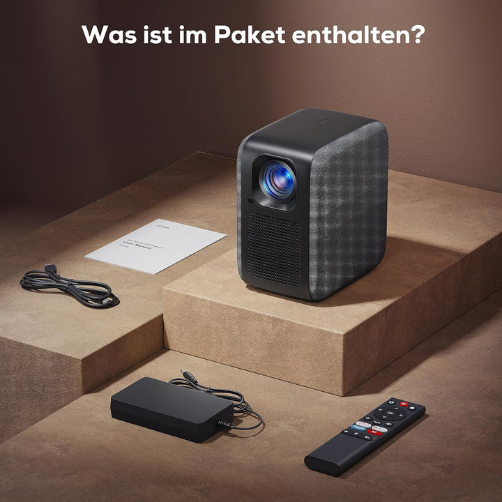 Beamer【Integriertes Netflix/YouTube/Prime Video】, Full HD 1080P 18000 Lumen, iZEEKER 4K Beamer WiFi