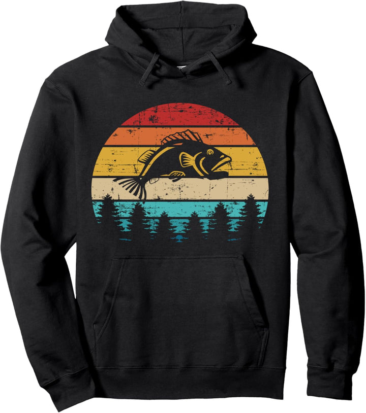 Angeln Fisch vintage retro Pullover Hoodie