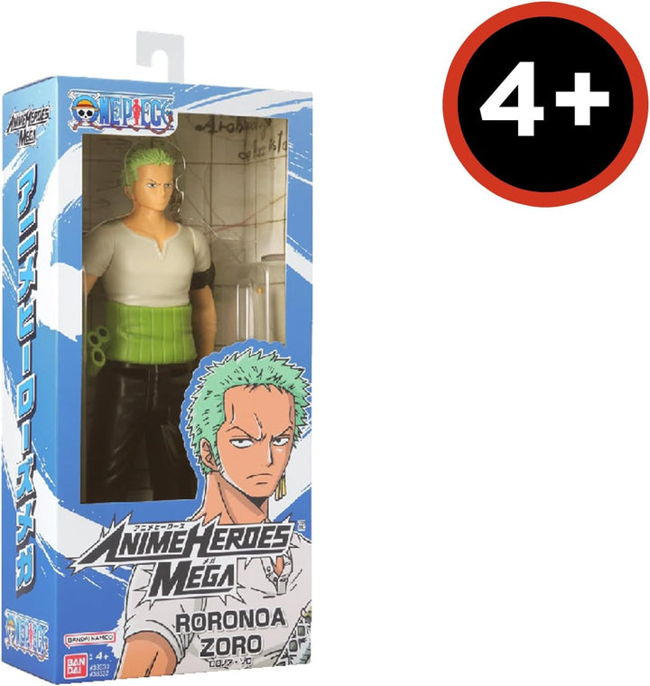 BANDAI – Anime Heroes – One Piece – Anime Heroes Mega Figur 30 cm Zorro – Grosse bewegliche Figur –