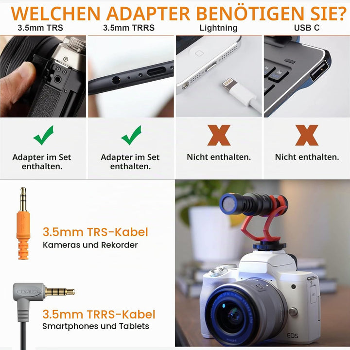 comica Kamera Mikrofon, CVM-VM10II Richtmikrofon Cardioid Shotgun Video Camcorder Mikrofon für Canon