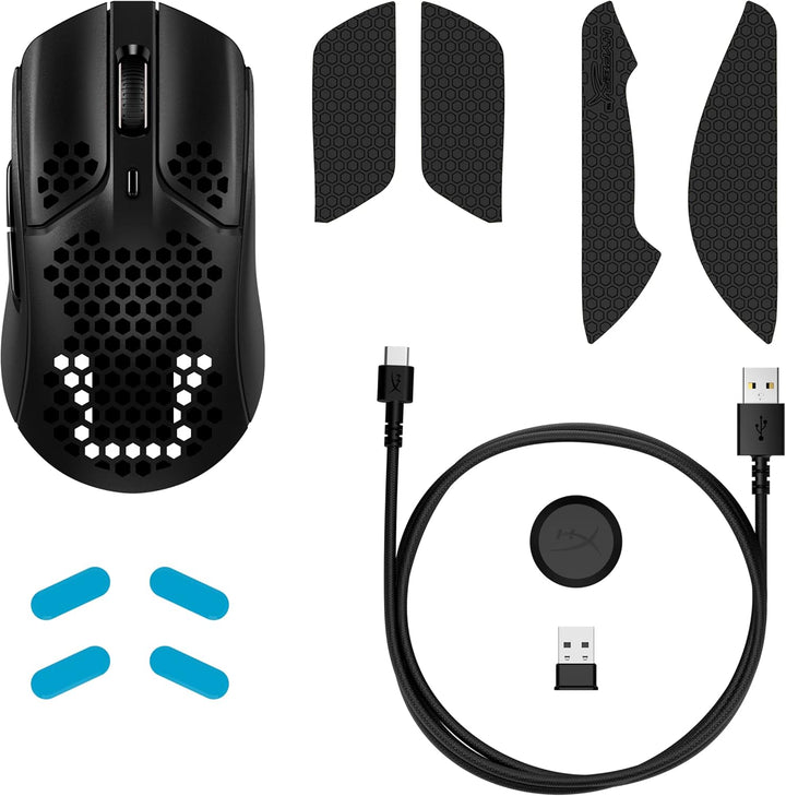 HyperX Pulsefire Haste – Wireless Gaming-Maus - Ultraleicht, 61g, 100 Stunden Akkulaufzeit, 2,4Ghz W