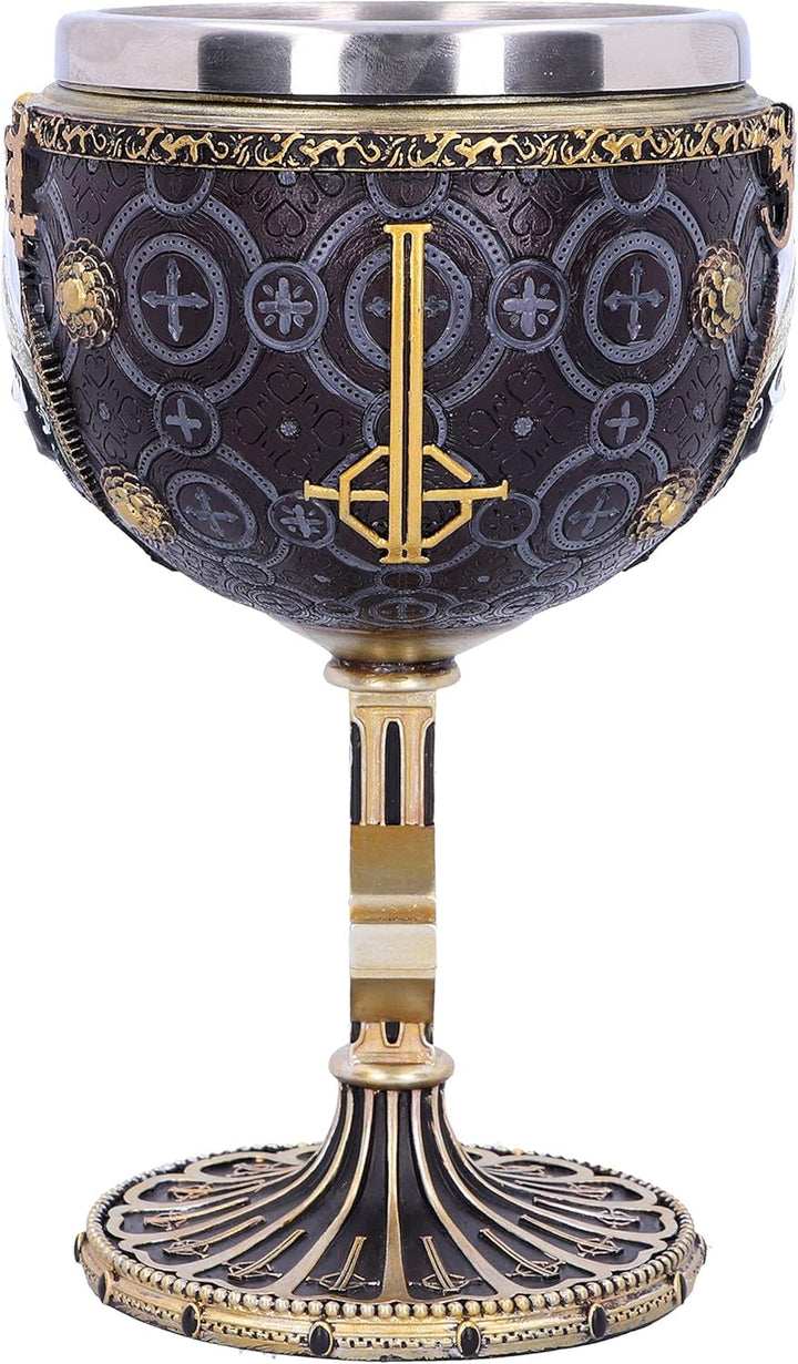Nemesis Now Meliora Gold Kelch Ghost Papa Emeritus III aus Kunstharz mit Edelstahl B4886P9