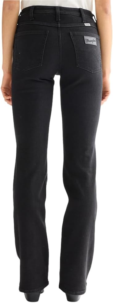 Wrangler Damen Jeans Bootcut 26W / 32L Dark Black, 26W / 32L Dark Black