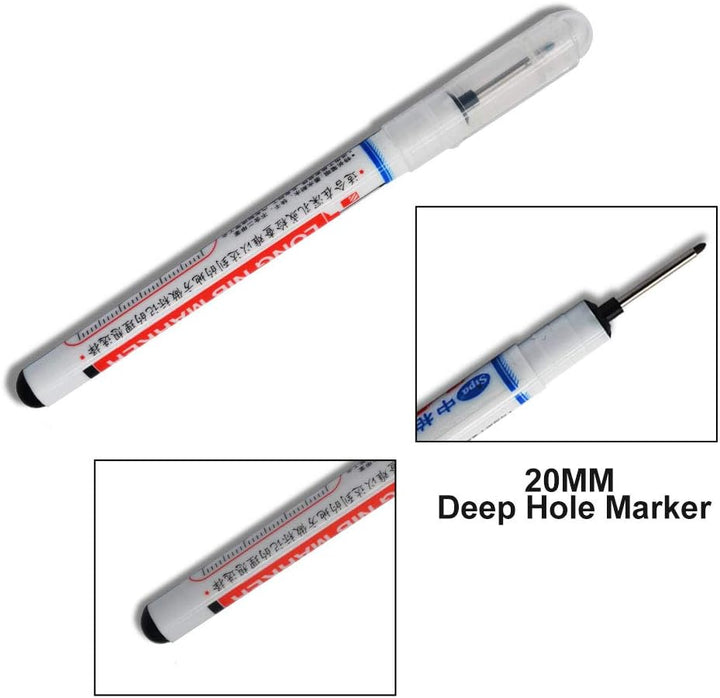Permanentmarker für 0,7–1 mm extra lange Spitze, schwarz, 8 Stück, 8
