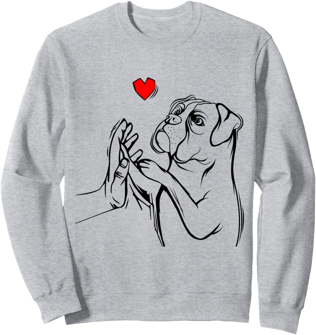 Boxer Hunde Liebe Frauchen Herrchen Damen Sweatshirt