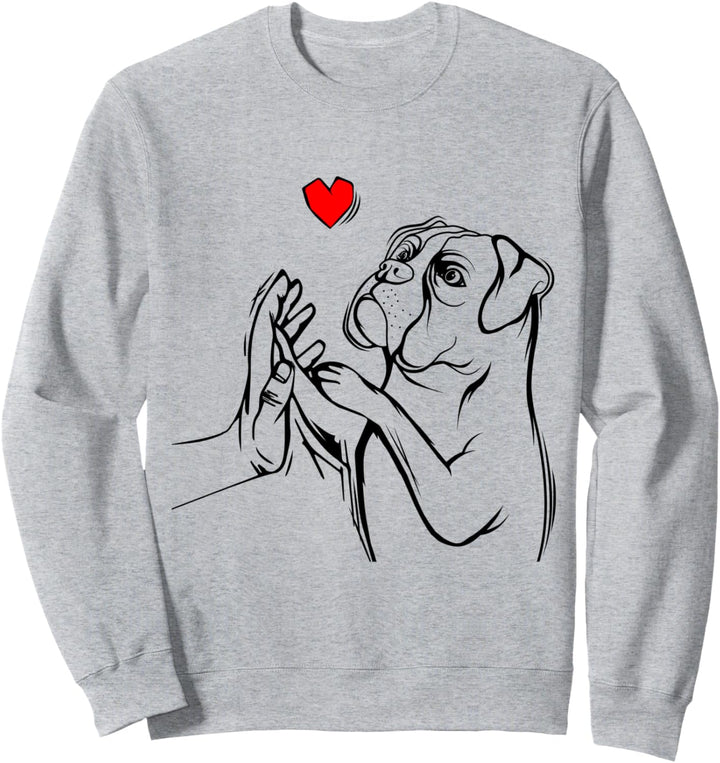 Boxer Hunde Liebe Frauchen Herrchen Damen Sweatshirt