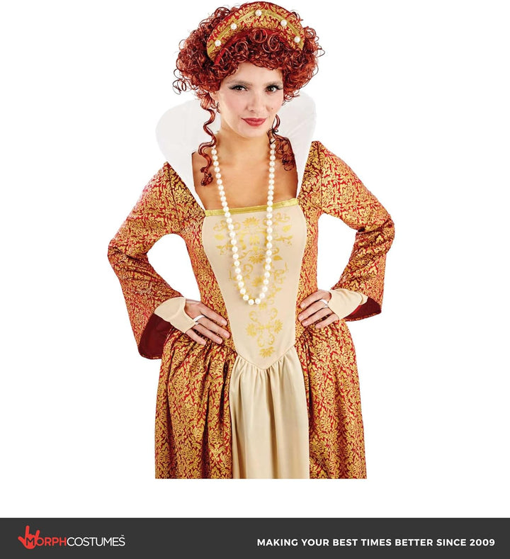 Fun Shack Mittelalter Königin Kleid Damen, Karneval Kostüm Damen Mittelalter, Kostüm Burgfräulein Da