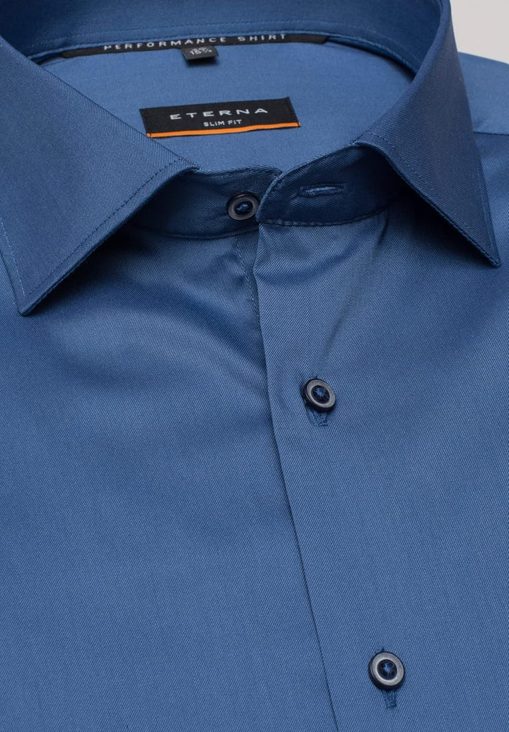 ETERNA Slim Fit Performence Hemd Langarm New Kent Stretch weiss 42, 42