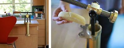 Bottene - Il Bigolaro B - Manuelle Nudelpresse aus Messing - 2 Matrizen für Spaghetti und Rigatoni -