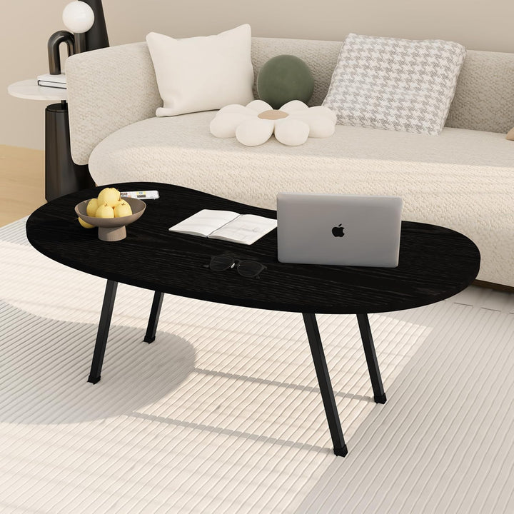 Faltbarer Couchtisch,Mid Century Modern Couchtisch Wohnzimmer Tische,Oval Center Tisch,Kleine Faltba
