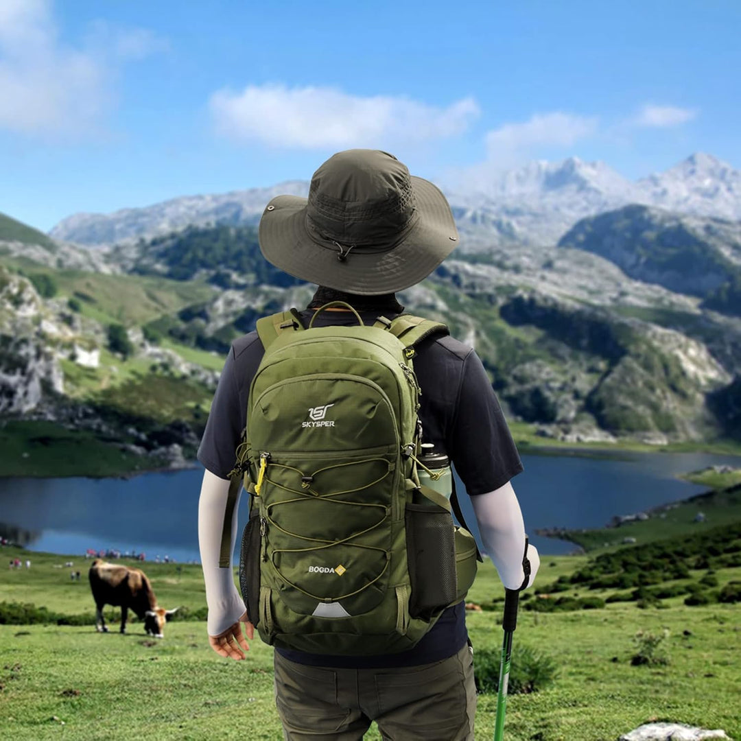 SKYSPER BOGDA 35 Wanderrucksack 35L Camping Backpack mit Rückenbelüftung & Trinksystem Trekkingrucks