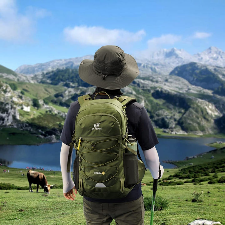 SKYSPER BOGDA 35 Wanderrucksack 35L Camping Backpack mit Rückenbelüftung & Trinksystem Trekkingrucks