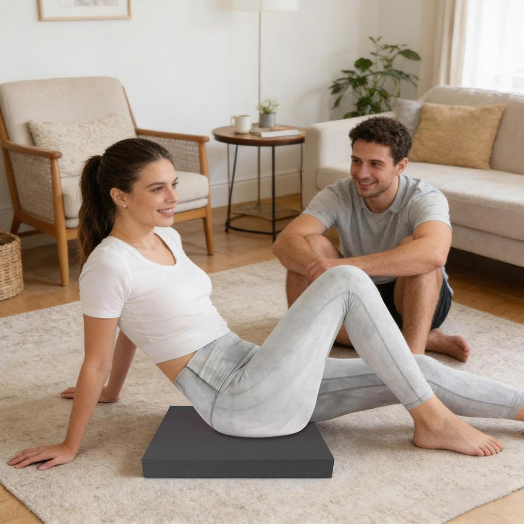 Stabilitätskissen - Antirutsch-Trainer aus TPE 50x40 cm | Trainings Schaumstoff Pad Gepolsterte Bala