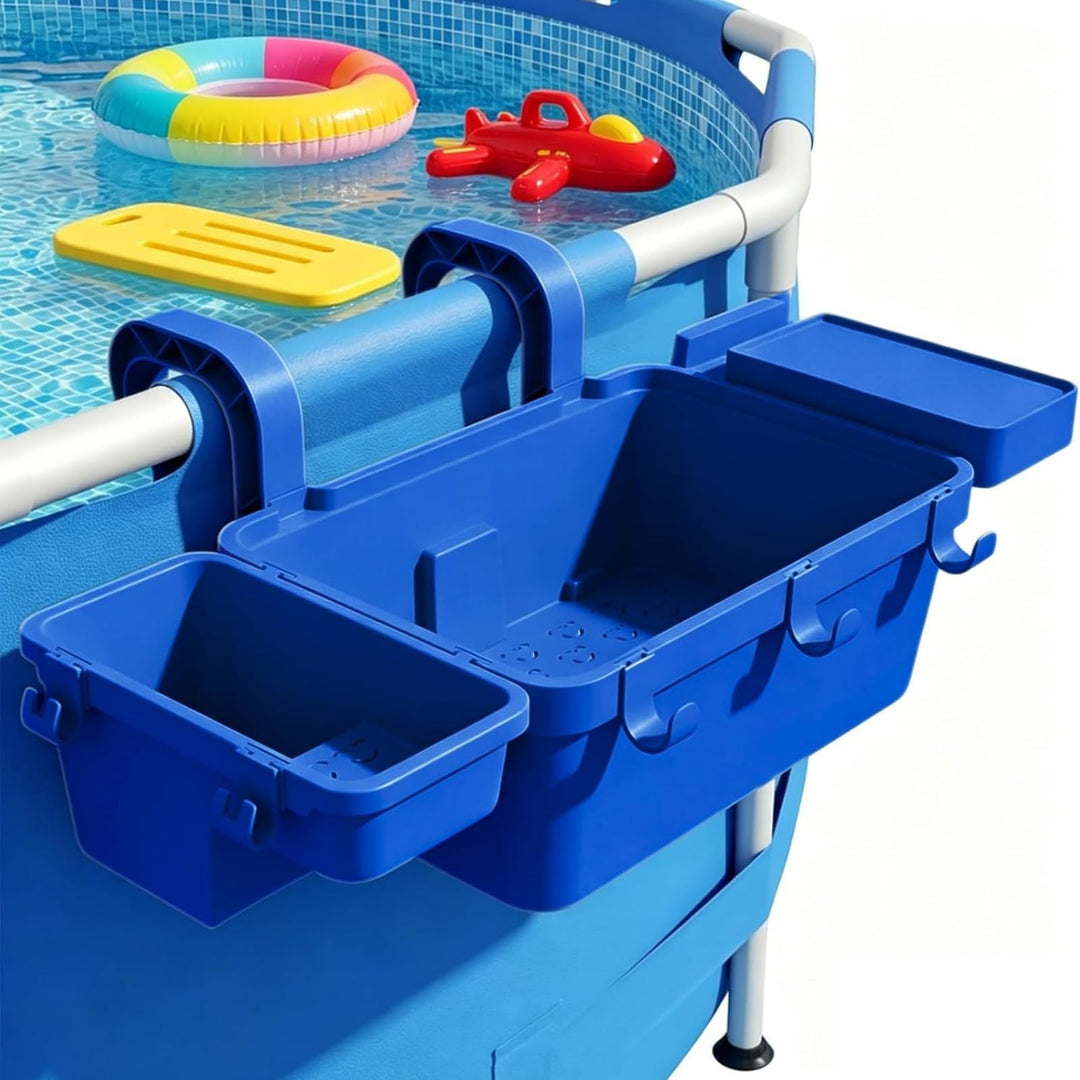 Poolkorb zum Einhängen, PP Poolaufbewahrungskorb, Wasserdicht Langlebig Schnell abtropfend, Für Gart