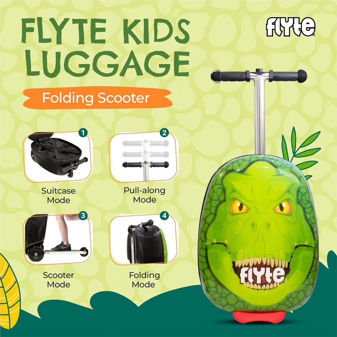 Flyte Scooter Koffer - 2-in-1, 45 cm Reisekoffer Kinder, 25 Liter Fassungsvermögen Kinderkoffer Hand