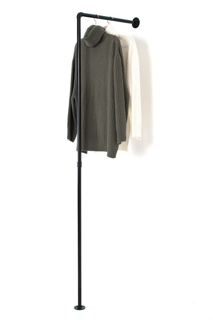 Kleiderstange Industrial Design Kleiderständer Garderobe Stange Wandmontage Kleiderschrank Wand (Höh