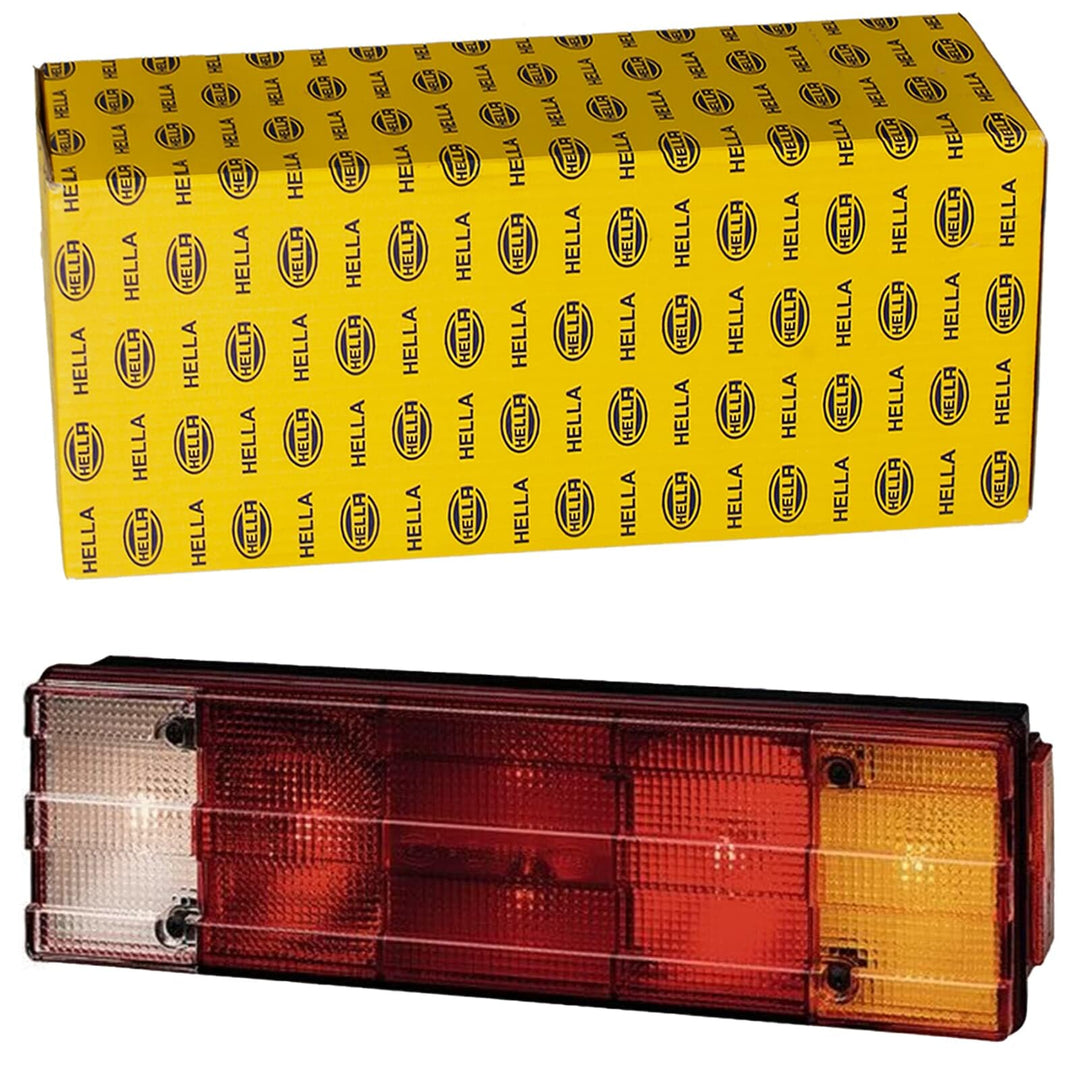 HELLA - Heckleuchte - Glühlampe - 24V - Anbau/geschraubt - Lichtscheibenfarbe: mehrfarbig - Stecker: