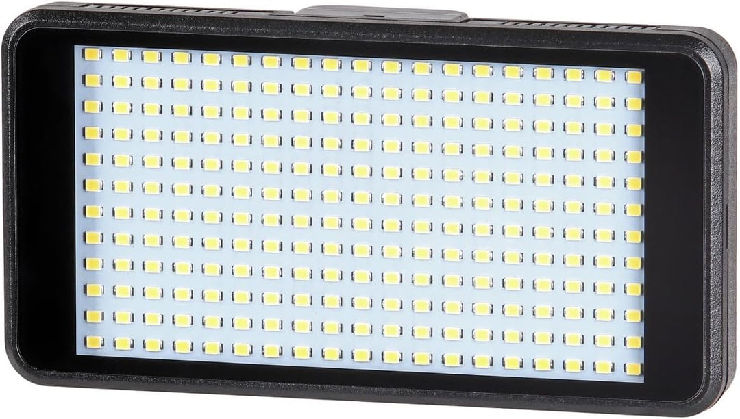 ayex Extraflache dimmbare Videoleuchte mit 228 LEDs und Power Bank Funktion mit Diffusoren und Neige