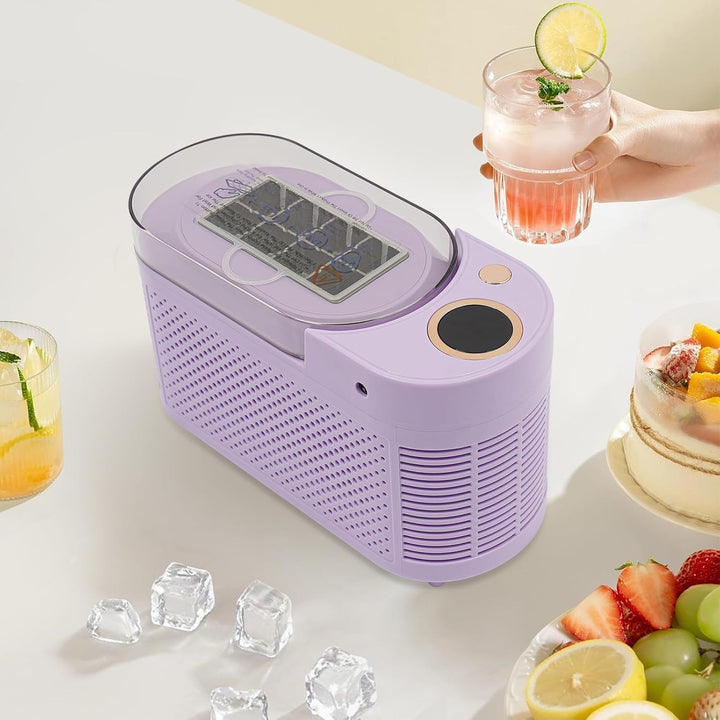 Eiswürfelmaschine Klein Eiswürfelmaschinen, 120W 230V Kompakte Eiswürfelbereiter mit Clip, Tragbarer