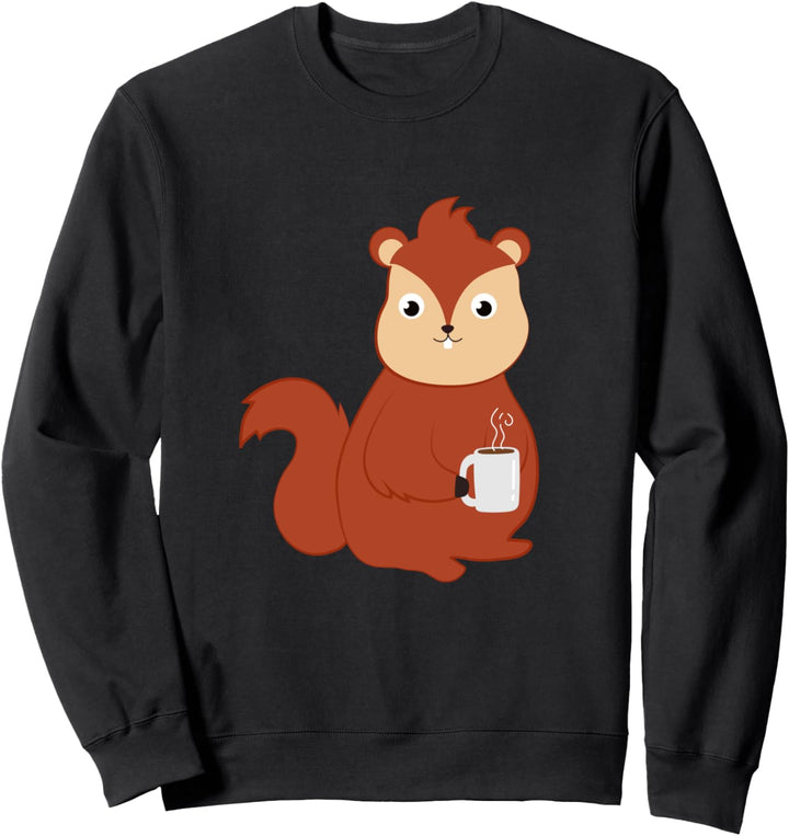 Niedliches Streifenhörnchen Waldtier Eichhörnchen Kaffee Sweatshirt