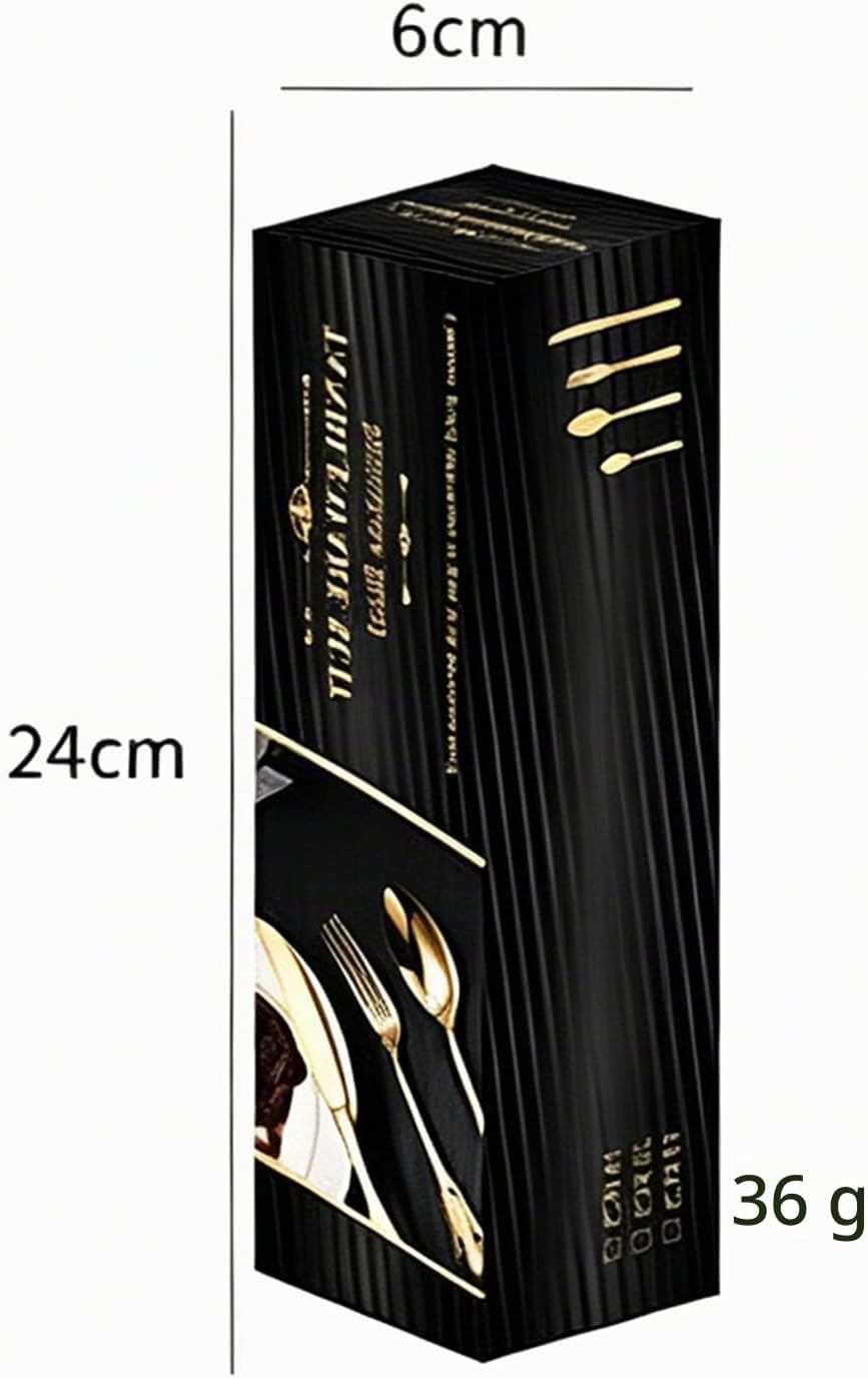 Besteck Set für 6 Personen, 30 teilig Edelstahl Besteckset, Gold Essbesteck Set mit Kuchengabeln Mes