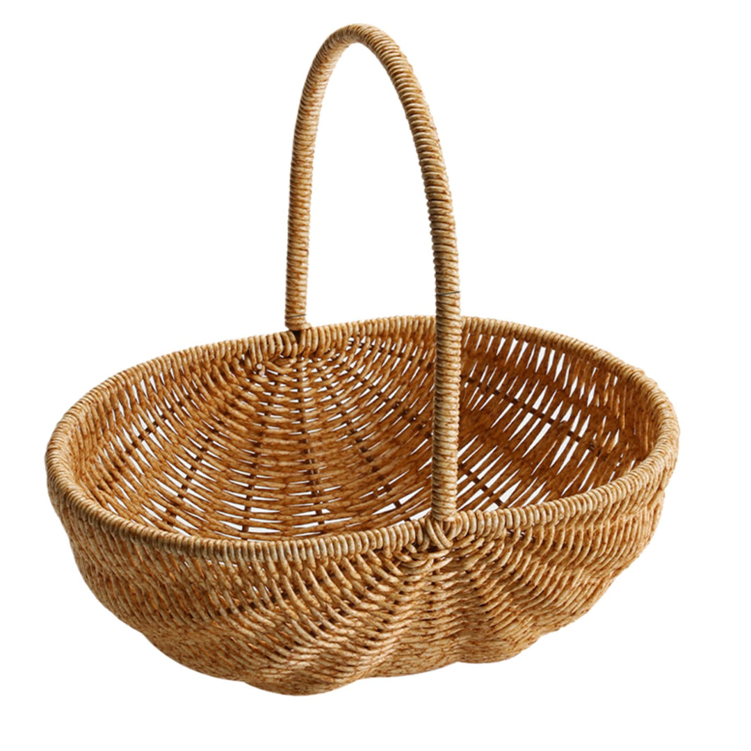 NIDONE Korbkorb rustikal gewebtes Stabiler verstärkter Picknickkorb mit ineinandergreifender Ernteko